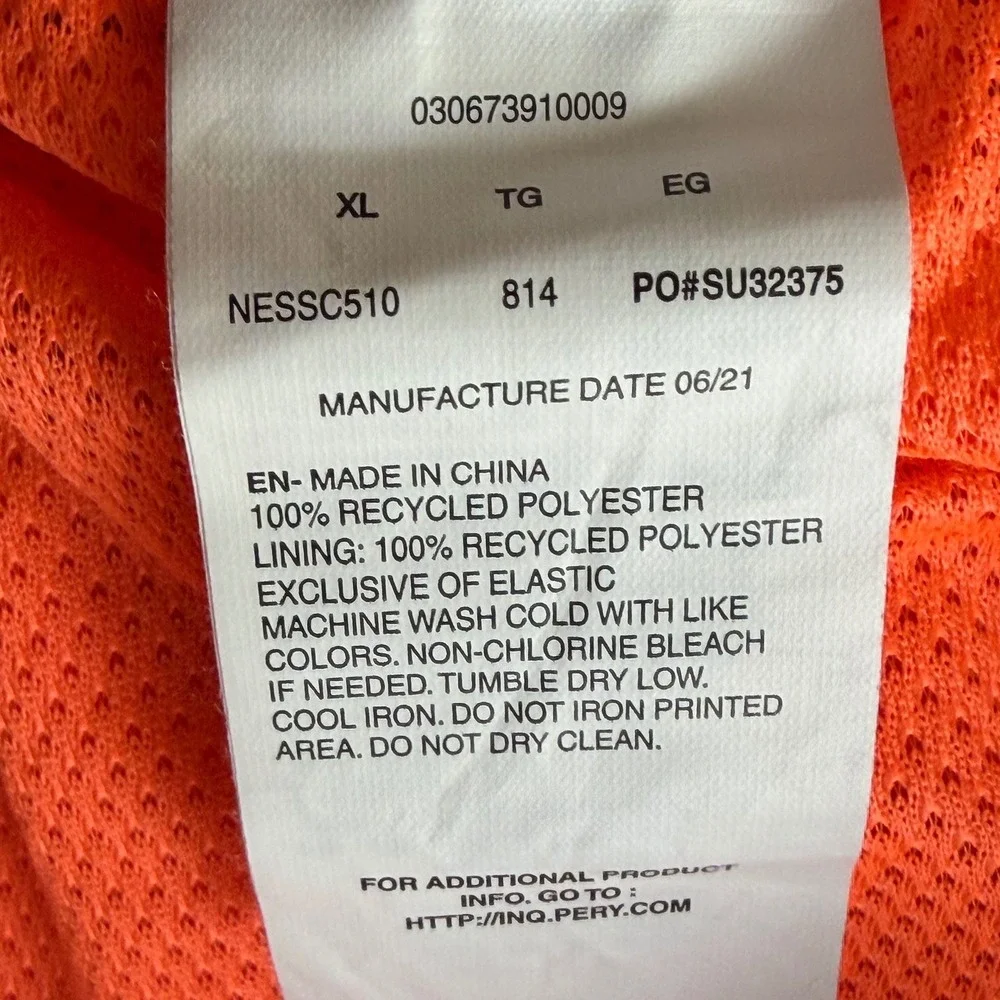 Nike Volley Swim Shorts Mens XL Orange Gray‎ Split Packable Trunks NESSC510 NWOT